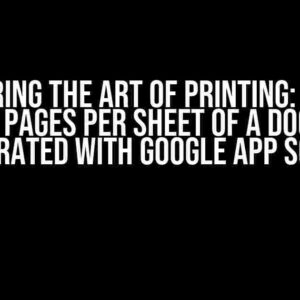 Mastering the Art of Printing: How to Print 2 Pages per Sheet of a Document Generated with Google App Script