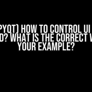 Pyside (PyQt) How to Control UI Through QThread? What is the Correct Way for Your Example?